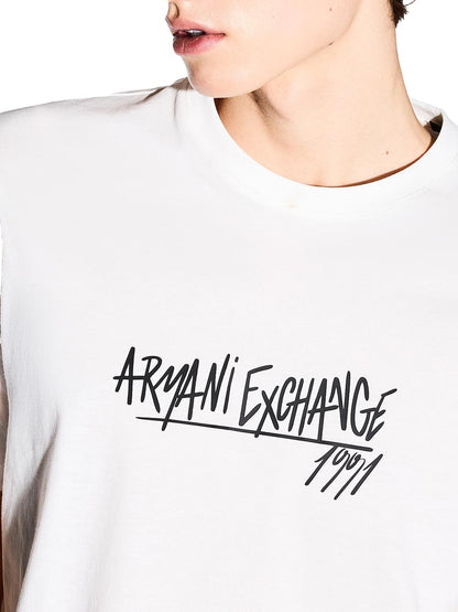 Armani Exchange T-shirt Uomo Xm002789 Af10356 Panna