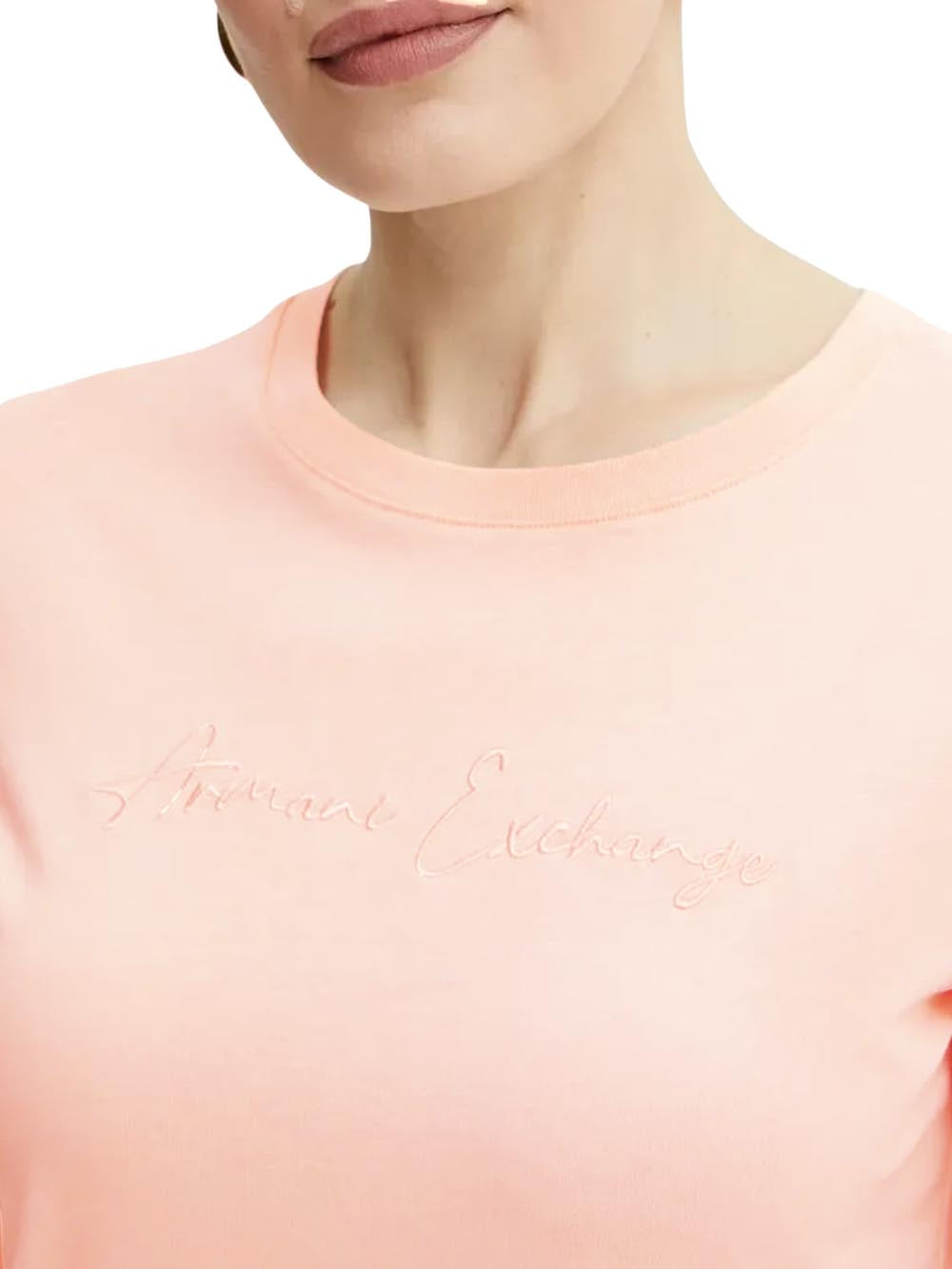 Armani Exchange T-shirt Donna Xw000839 Af10356 Rosa