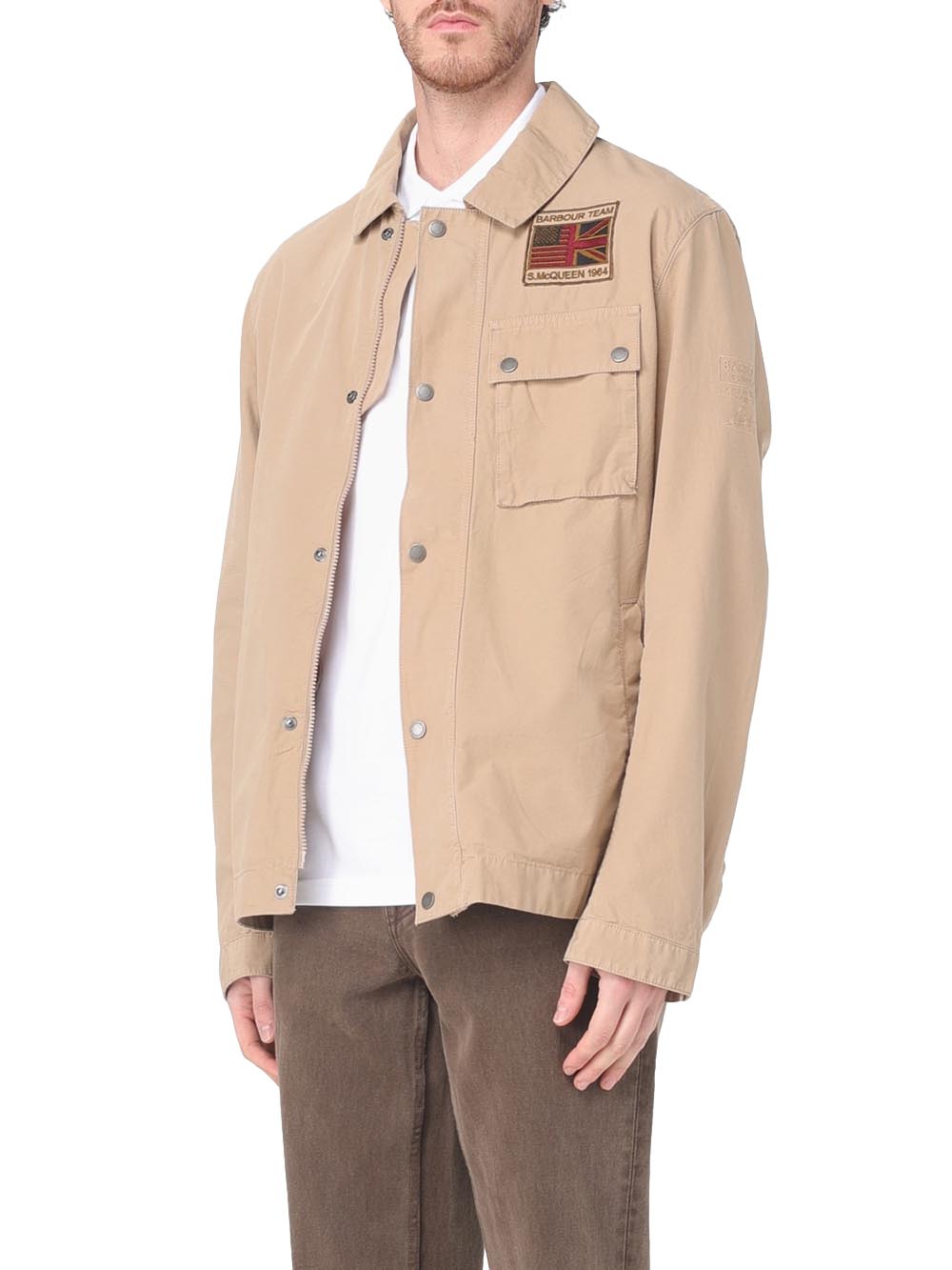 WORKERS CASUAL Barbour International Giubbino Uomo Mca0976 Beige