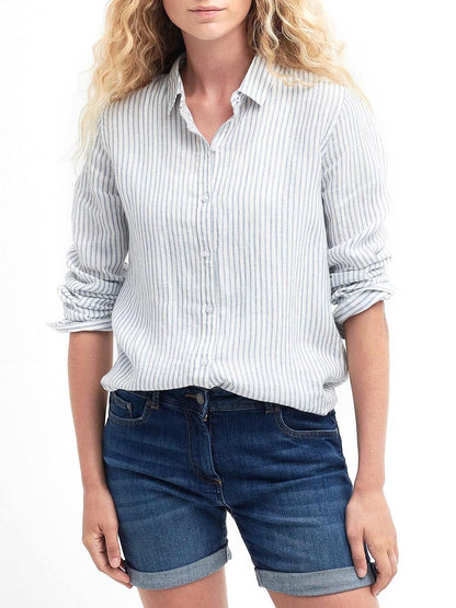 MARINE SHIRT Barbour Camicia Donna Lsh1315 Bianco/celeste
