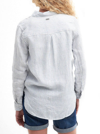 MARINE SHIRT Barbour Camicia Donna Lsh1315 Bianco/celeste