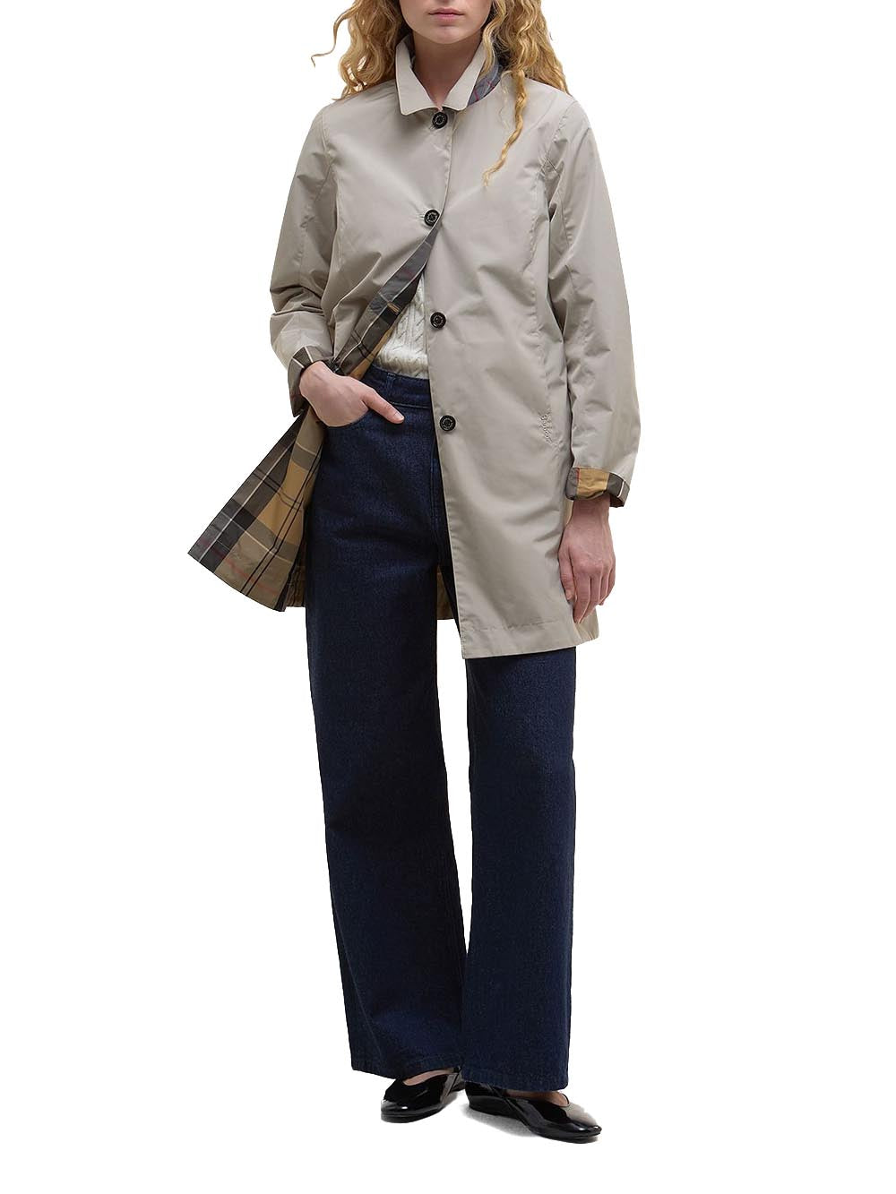 BABBITY SHOWERPROOF Barbour Impermeabile Donna Lsp0233 Beige