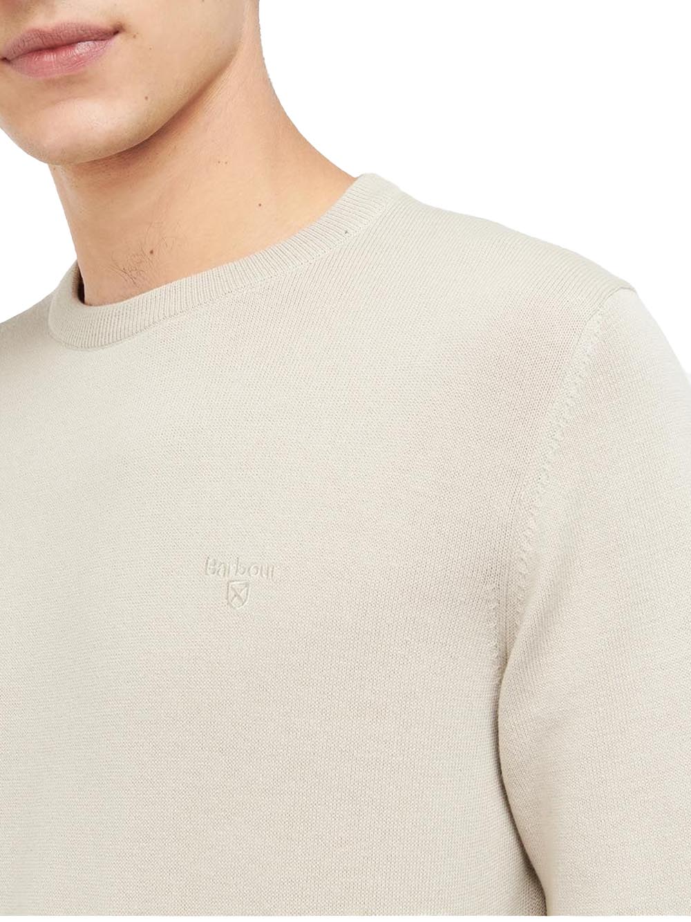 PIMA COTTON CREW Barbour Maglia Uomo Mkn0932 Beige