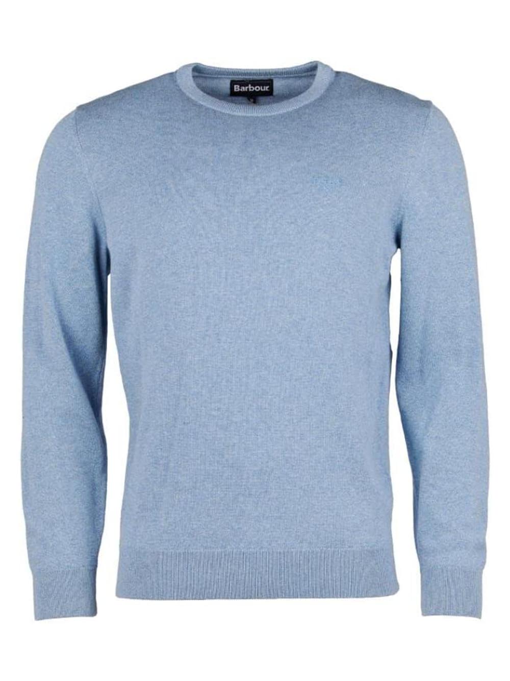 PIMA COTTON CREW Barbour Maglia Uomo Mkn0932 Azzurro