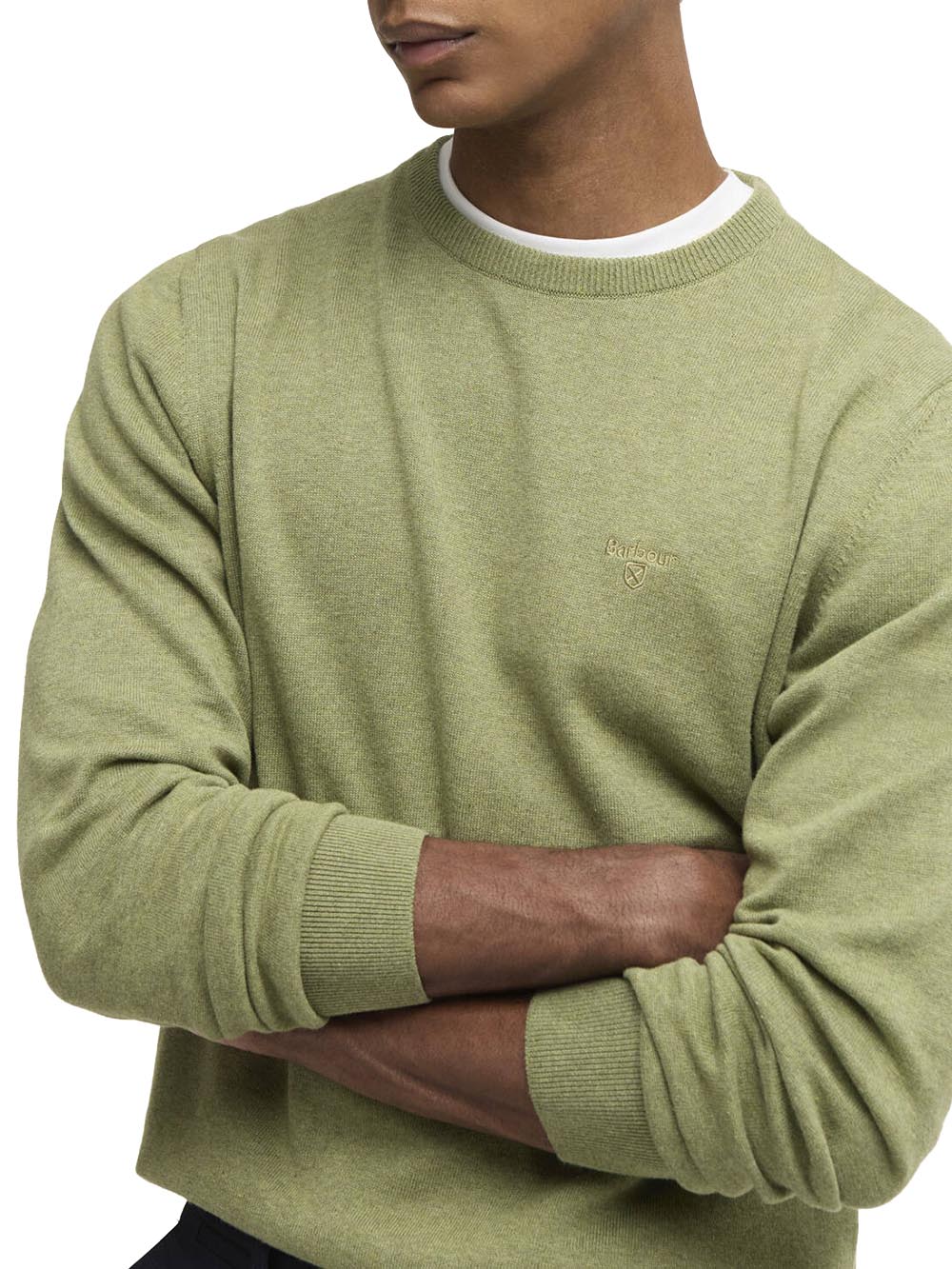 PIMA COTTON CREW Barbour Maglia Uomo Mkn0932 Verde