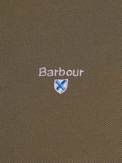 TARTAN PIQUE POLO Barbour Polo Uomo Mml0012 Verde oliva