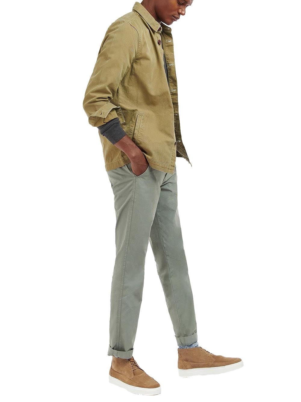 WASHED OVERSHIRT Barbour Camicia Uomo Mos0281 Verde