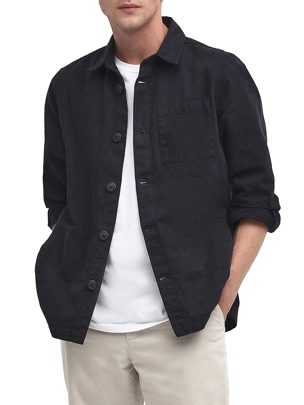 WASHED OVERSHIRT Barbour Camicia Uomo Mos0281 Blu