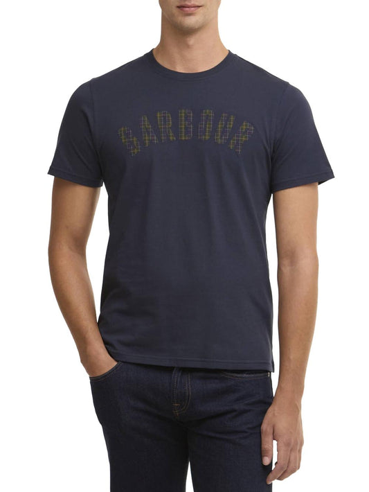 BERWICK TARTAN T-SHIRT Barbour T-shirt Uomo Mts1562 Blu