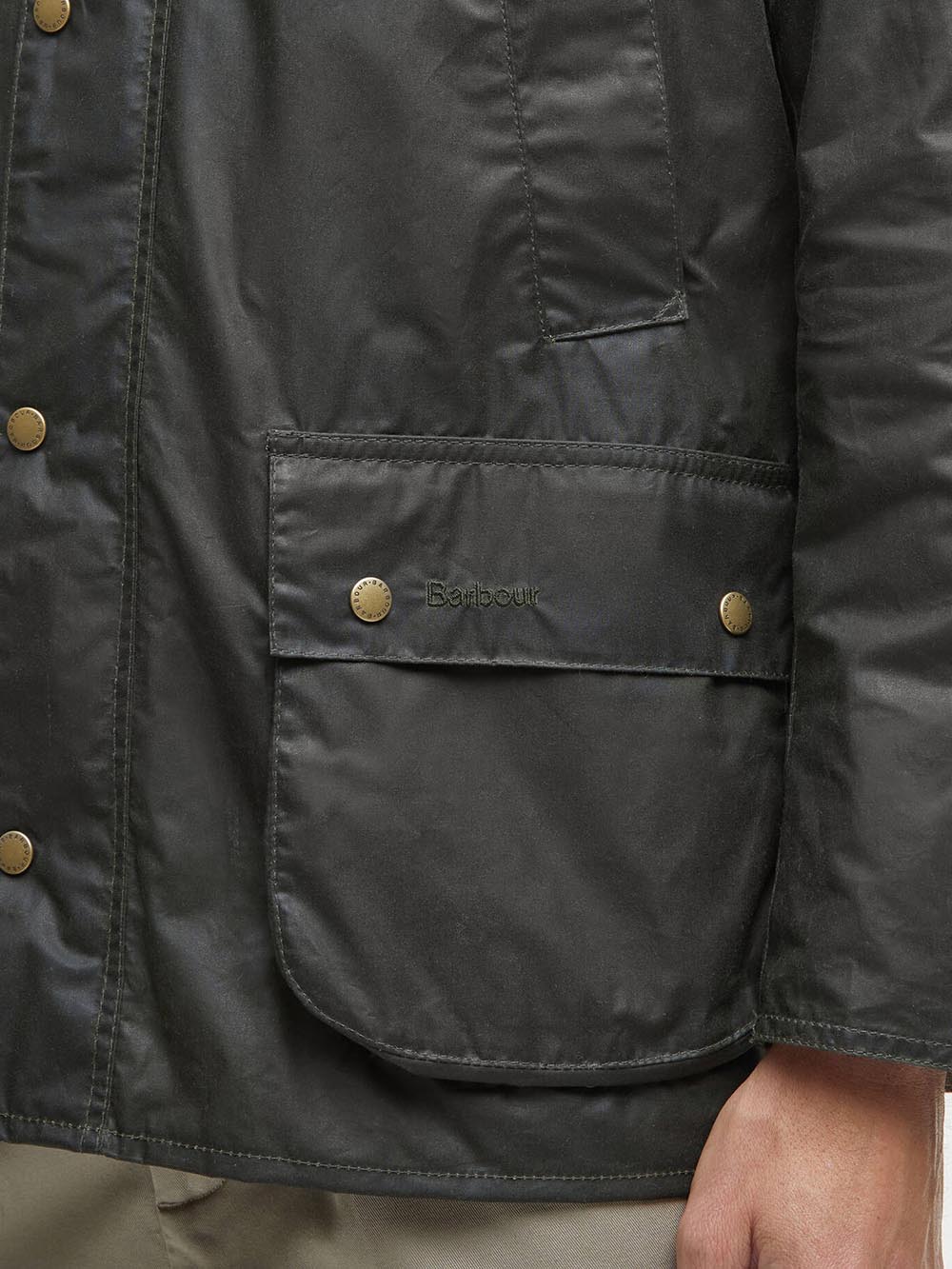 LIGHTWEIGHT ASHBY WAX Barbour Giubbino Uomo Mwx1377 Verde oliva