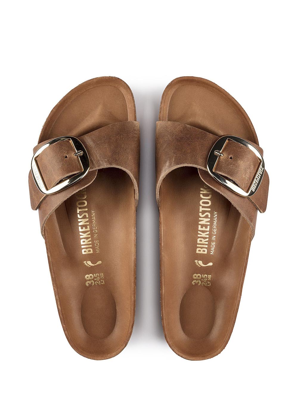 madrid big buckle Birkenstock Ciabatta Donna 1006525 Cognac