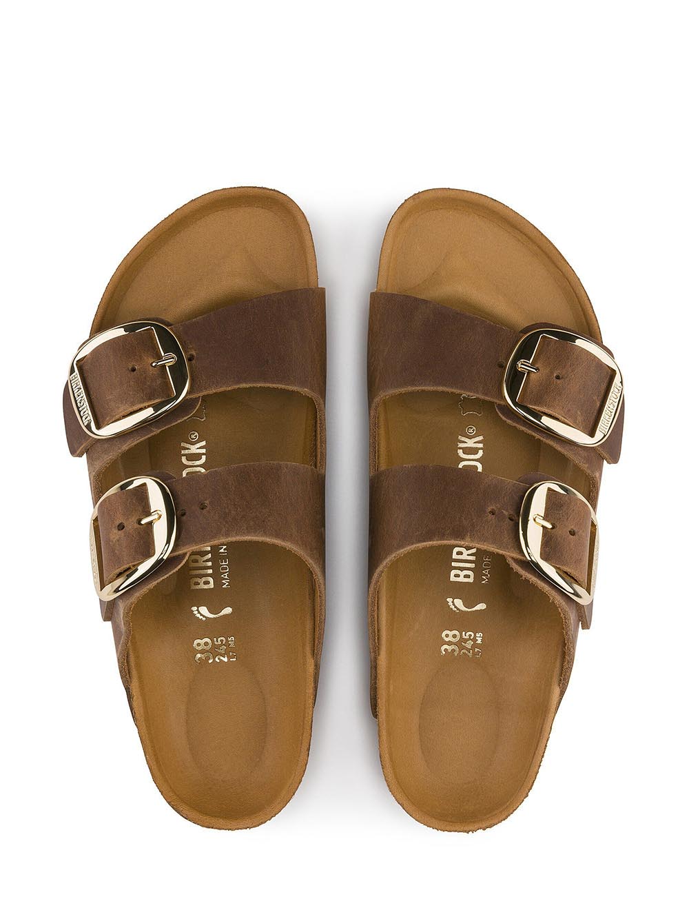 arizona big buckle Birkenstock Ciabatta Donna 1011073 Cognac