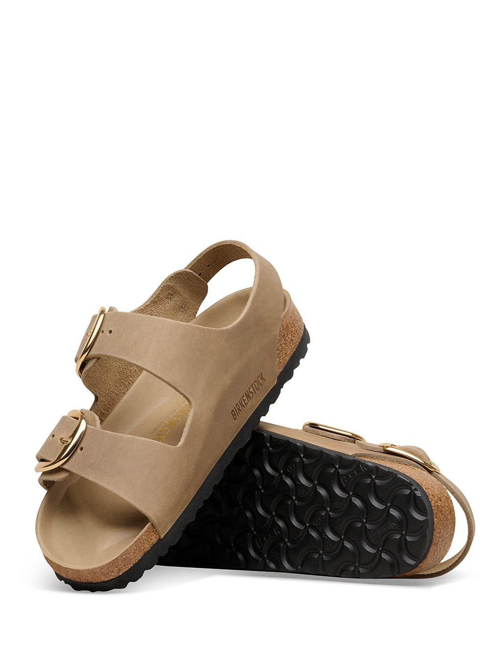 milano big buckle Birkenstock Ciabatta Donna 1031782 Tabacco brown