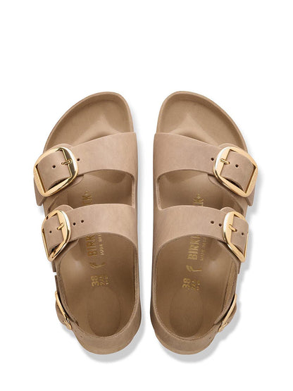 milano big buckle Birkenstock Ciabatta Donna 1031782 Tabacco brown