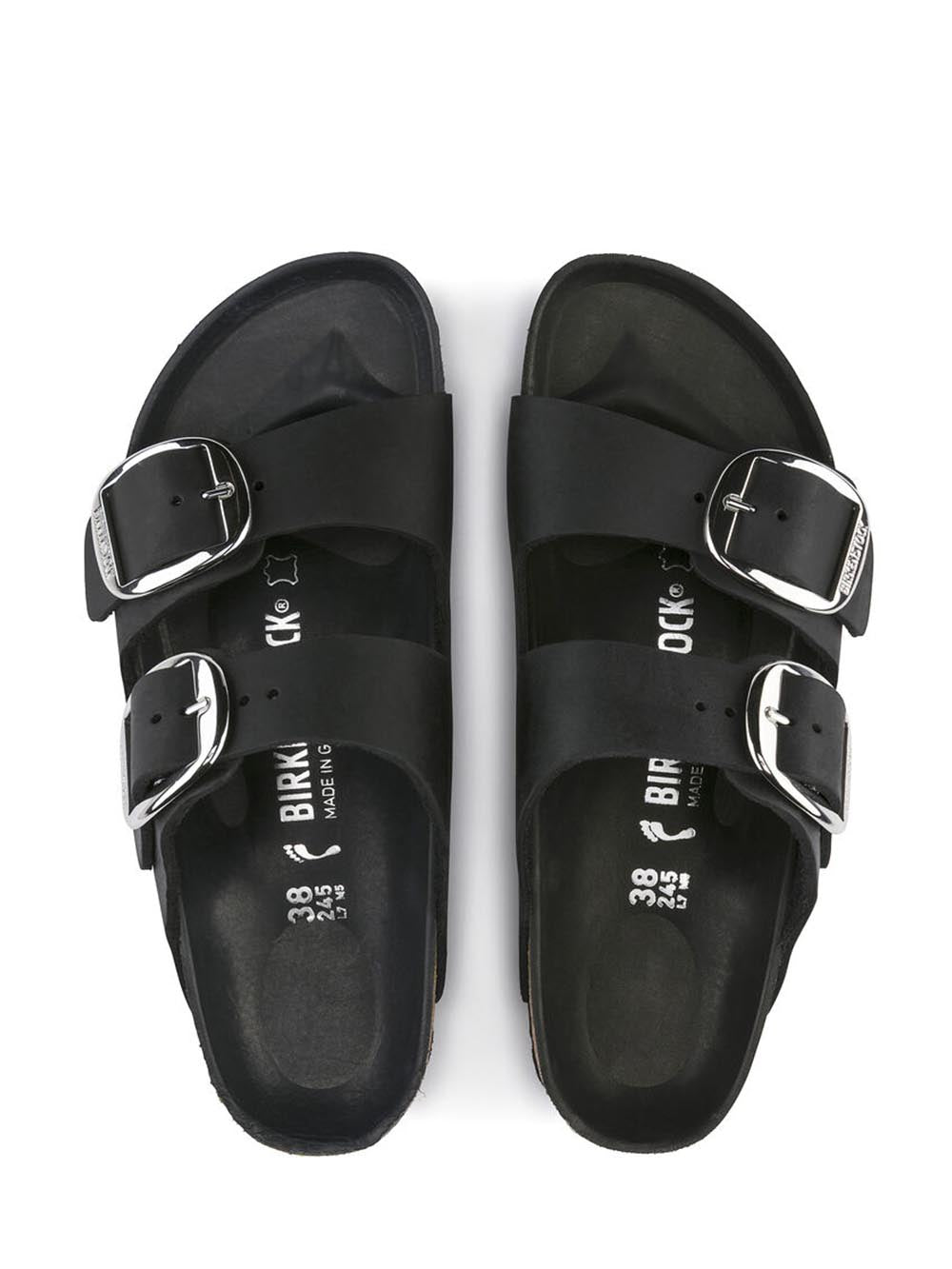 arizona big buckle Birkenstock Ciabatta Donna 1011075 Nero
