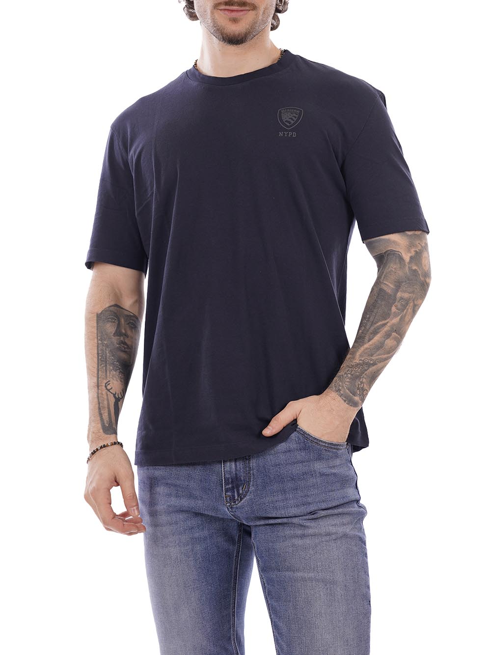 EUTAW Blauer T-shirt Uomo 26sbluh02302 007439 Blu