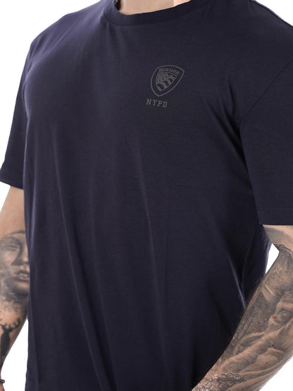 EUTAW Blauer T-shirt Uomo 26sbluh02302 007439 Blu