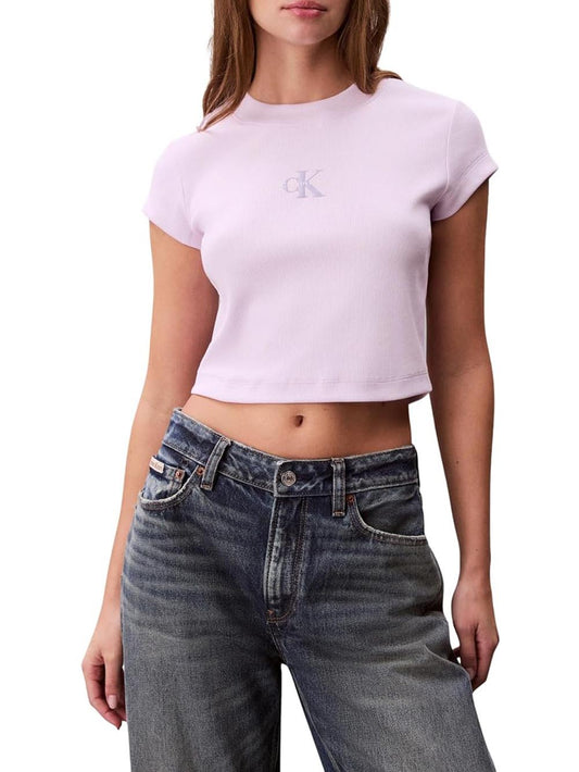 Calvin Klein Jeans T-shirt Donna Lv047ab802 Lilla