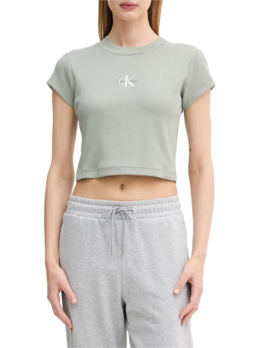 Calvin Klein Jeans T-shirt Donna Lv047ab802 Verde salvia