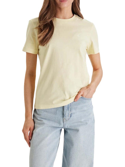 Calvin Klein Jeans T-shirt Donna Lv047b224g Vaniglia
