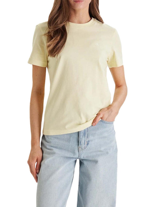 Calvin Klein Jeans T-shirt Donna Lv047b224g Vaniglia