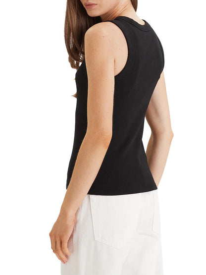sl monogram rib tank Calvin Klein Jeans Top Donna Lv047e200g Nero