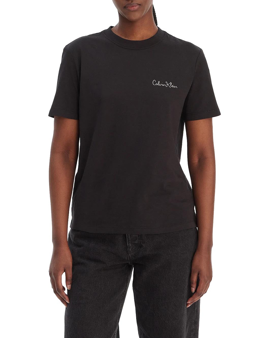 Calvin Klein Jeans T-shirt Donna Lv047e809g Nero