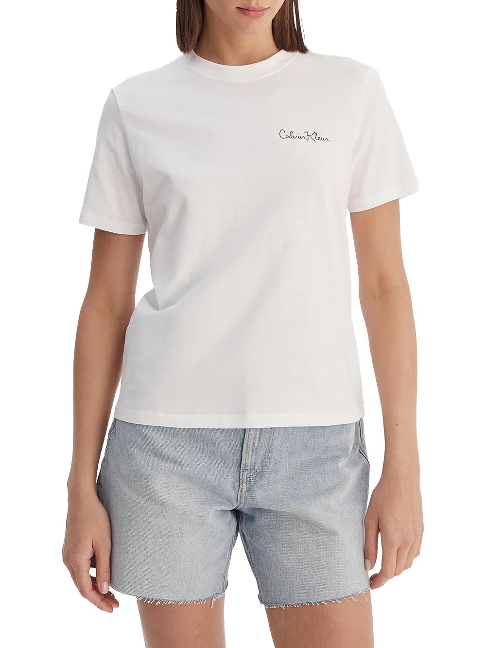 Calvin Klein Jeans T-shirt Donna Lv047e809g Bianco