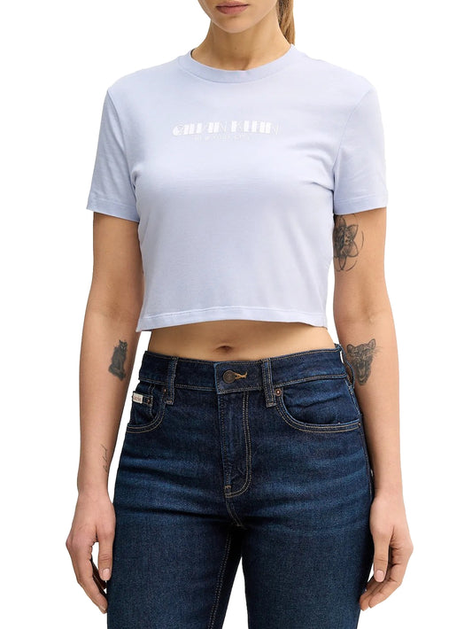Calvin Klein Jeans T-shirt Donna Lv047e823g Celeste