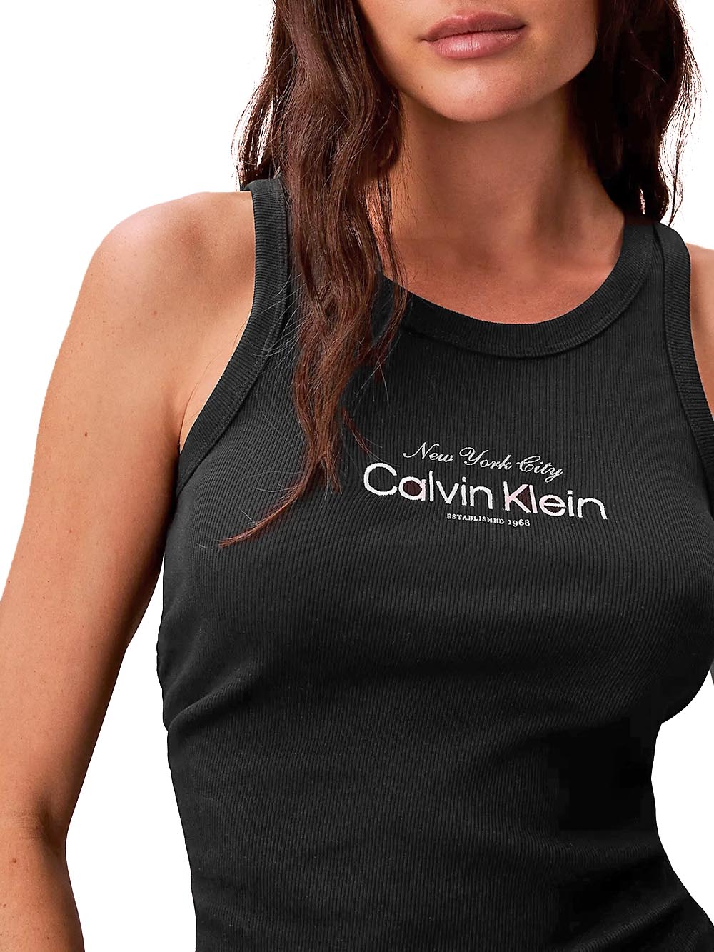Calvin Klein Jeans Canotta Donna Lv047f816g Nero