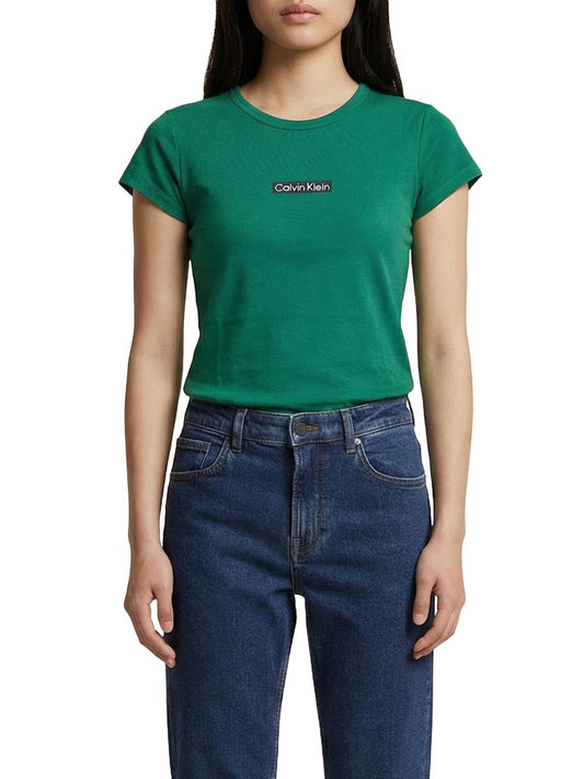 Calvin Klein Jeans T-shirt Donna Lv047f842g Verde