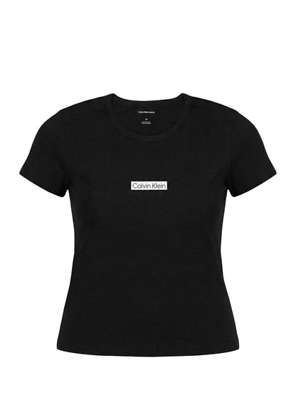 Calvin Klein Jeans T-shirt Donna Lv047f842g Nero