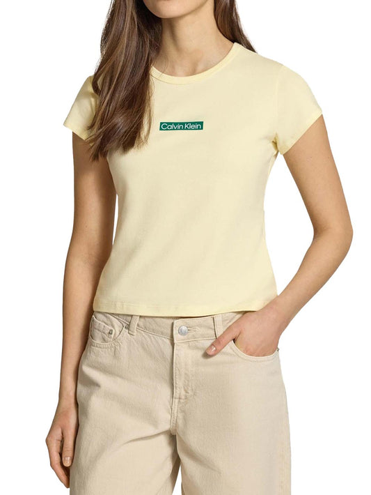 Calvin Klein Jeans T-shirt Donna Lv047f842g Giallo