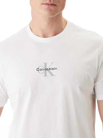 Calvin Klein Jeans T-shirt Uomo Lv04rb866g Bianco
