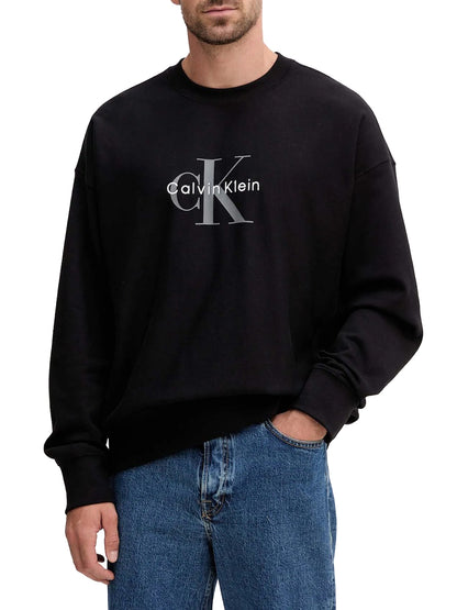 Calvin Klein Jeans Felpa Uomo Lv04rd234g Nero