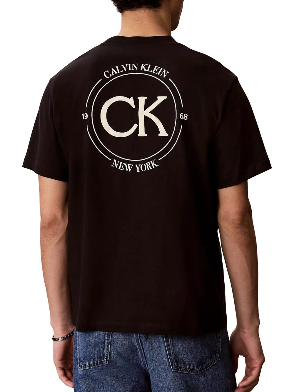 Calvin Klein Jeans T-shirt Uomo Lv04re825g Nero