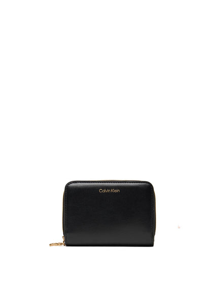 medium flap zip around Calvin Klein Portafogli Donna Lv04f1075g Nero