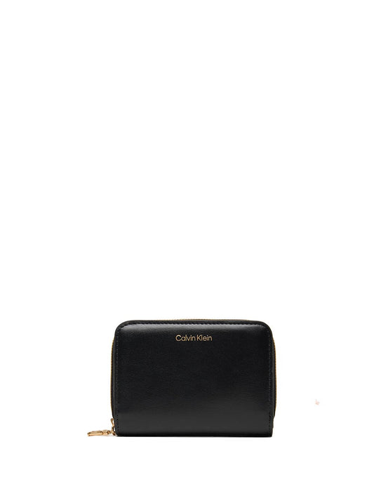 medium flap zip around Calvin Klein Portafogli Donna Lv04f1075g Nero