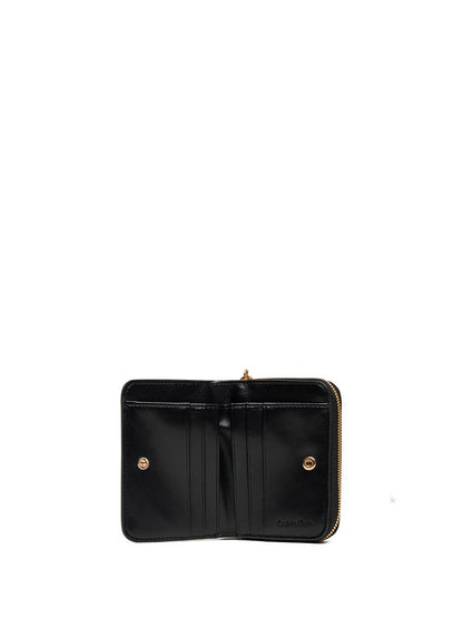 medium flap zip around Calvin Klein Portafogli Donna Lv04f1075g Nero
