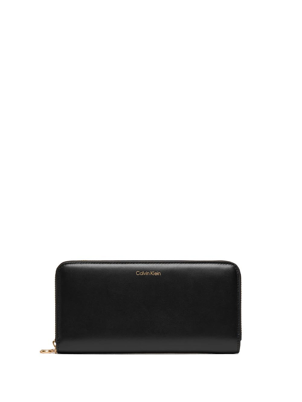 puller large zip around Calvin Klein Portafogli Donna Lv04f1093g Nero