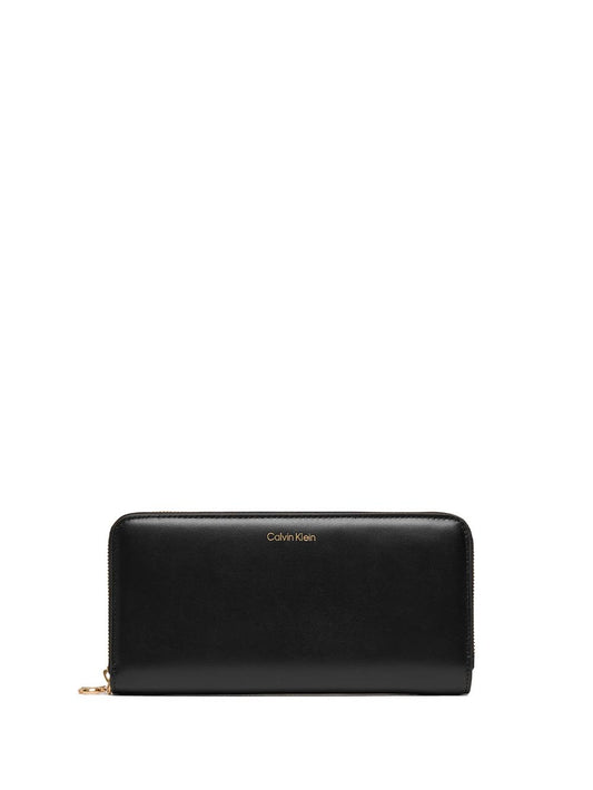 puller large zip around Calvin Klein Portafogli Donna Lv04f1093g Nero