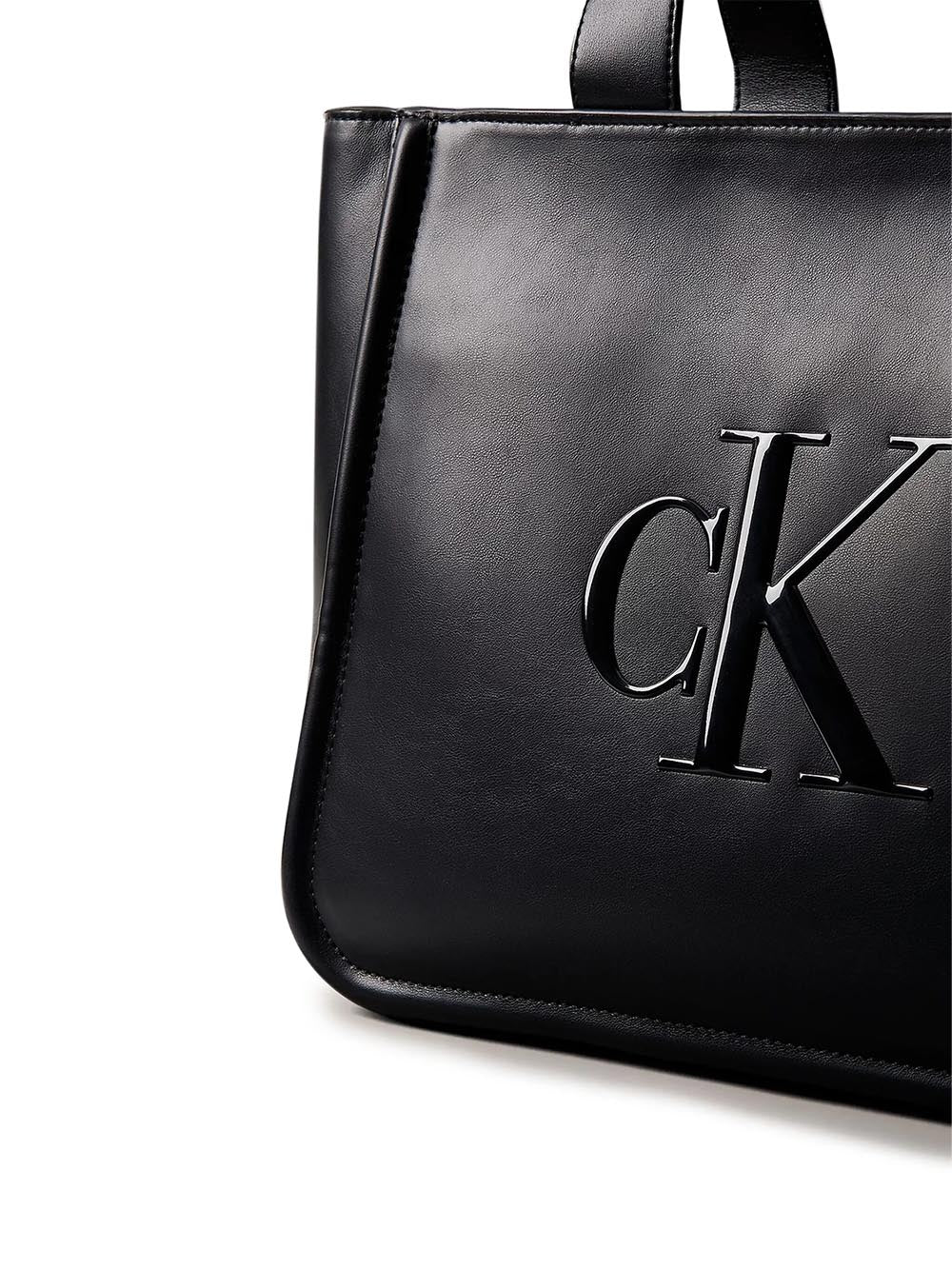 bold ck medium tote Calvin Klein Borsa a Spalla Donna Lv04f3218g Nero