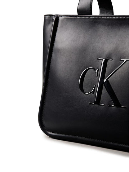 bold ck medium tote Calvin Klein Borsa a Spalla Donna Lv04f3218g Nero