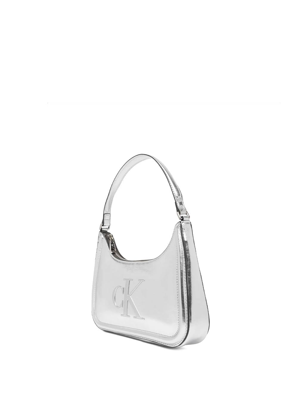 bold ck metallic shoulder bag Calvin Klein Borsa a Spalla Donna Lv04f3332g Argento