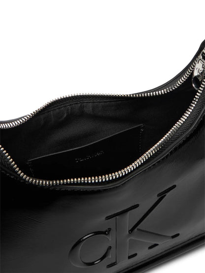 bold ck metallic shoulder bag Calvin Klein Borsa a Spalla Donna Lv04f3332g Nero