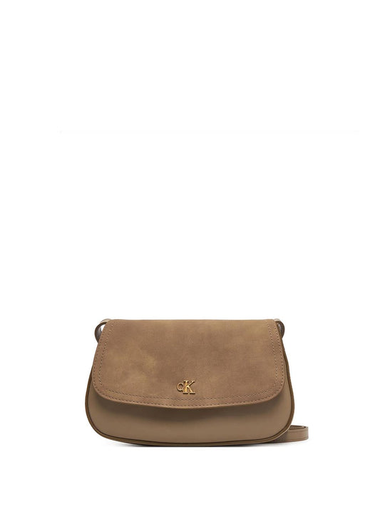 ck brushed flap camera bag Calvin Klein Borsa a Tracolla Donna Lv04f3409g Tortora