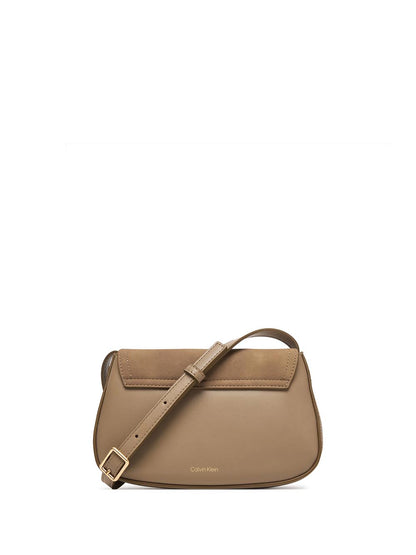 ck brushed flap camera bag Calvin Klein Borsa a Tracolla Donna Lv04f3409g Tortora
