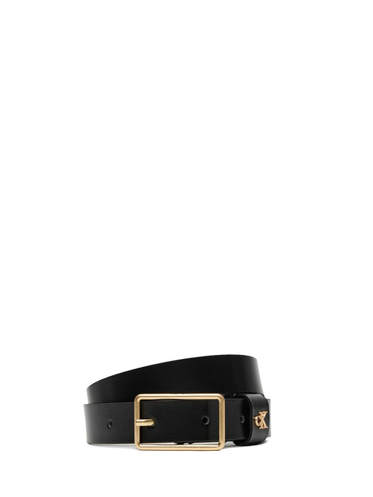 square buckle ck loop 25mm Calvin Klein Cinta Donna Lv04f7050g Nero oro