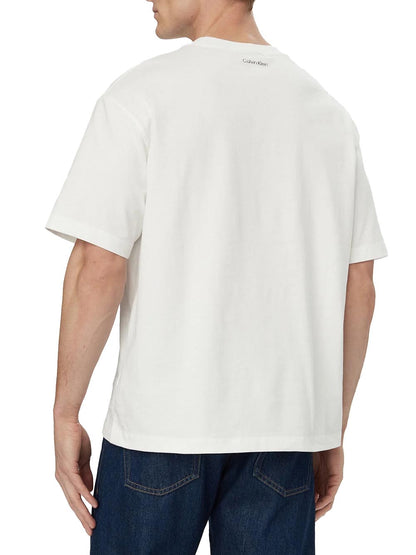 16s april graphic se Calvin Klein Jeans T-shirt Uomo Lv04re827g Bianco