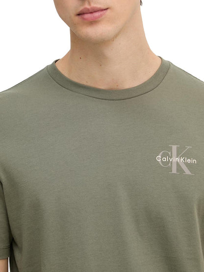 ss 30s clssc micro Calvin Klein Jeans T-shirt Uomo Lv04rf278g Verde militare